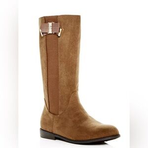 Michael Kors Emma Valley Tan faux suede big girls size 4 boots IMMACULATE